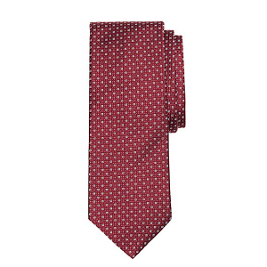 Micro Floral Tie - Burgundy